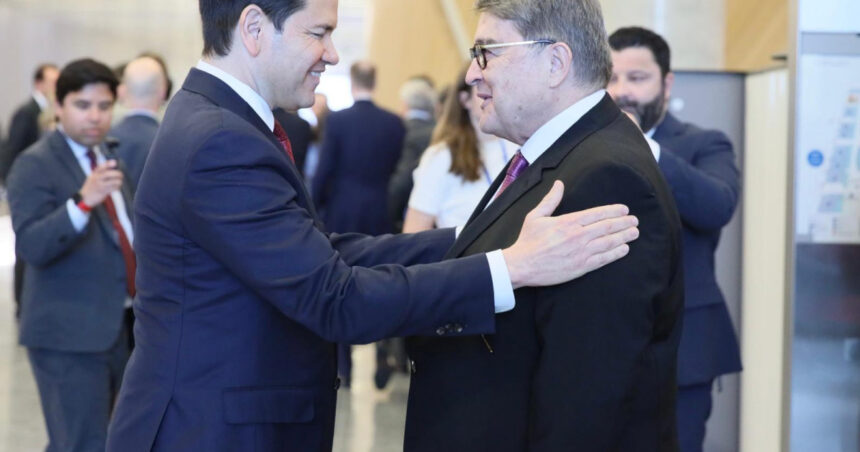 foto emil hurezeanu s a intalnit cu secretarul de stat al sua marco rubio la bruxelles 67efe7d8d3170