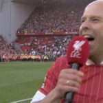 foto si video ce moment pe anfield arne slot a luat microfonul si a scandat numele lui klopp dupa ce liverpool a devenit campioana 680e78575ee6a