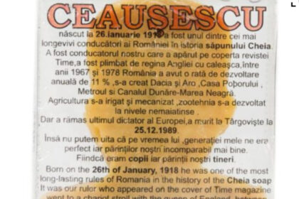 iiccmer a facut denunt penal impotriva unei companii care vindea sapun stantat cu figura lui nicolae ceausescu 67eed6efad7cb