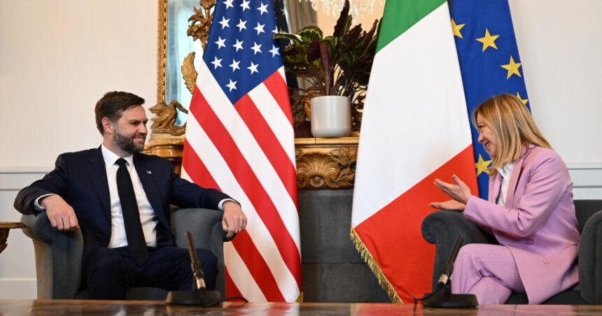 jd vance in vizita la roma vicepresedintele sua se intalneste cu giorgia meloni si va petrece pastele la vatican 68024676a95cf