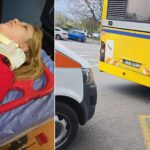 o tanara a fost prinsa intre usile unui autobuz ct bus de pe linia 48 apoi a cazut pe asfalt si a ajuns la spital din cauza neatentiei soferului 67fb6954104f5