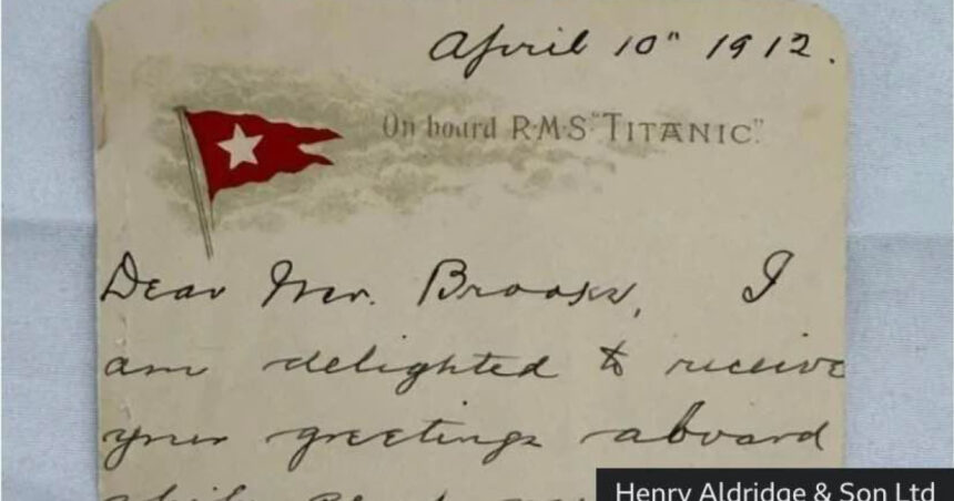 suma incredibila cu care a fost vanduta scrisoarea unui supravietuitor al titanicului 680e22911c21a