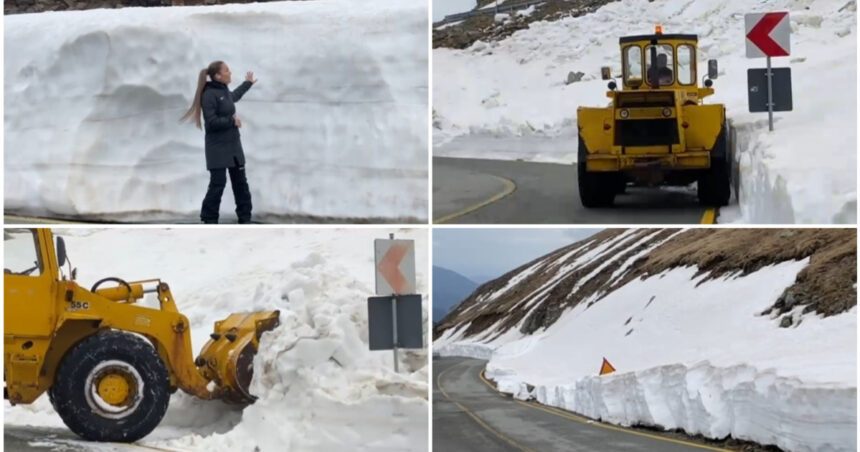 video deszapezirea pe transalpina continua imagini cu troienele de pe marginea soselei care ating chiar si doi metri inaltime 6809e673276e9