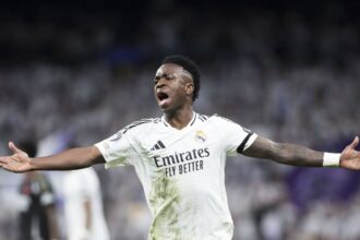 vinicius a intrat in istoria lui real madrid dupa ce a marcat unicul gol al echipei sale din dubla cu arsenal 6801255ece6fe