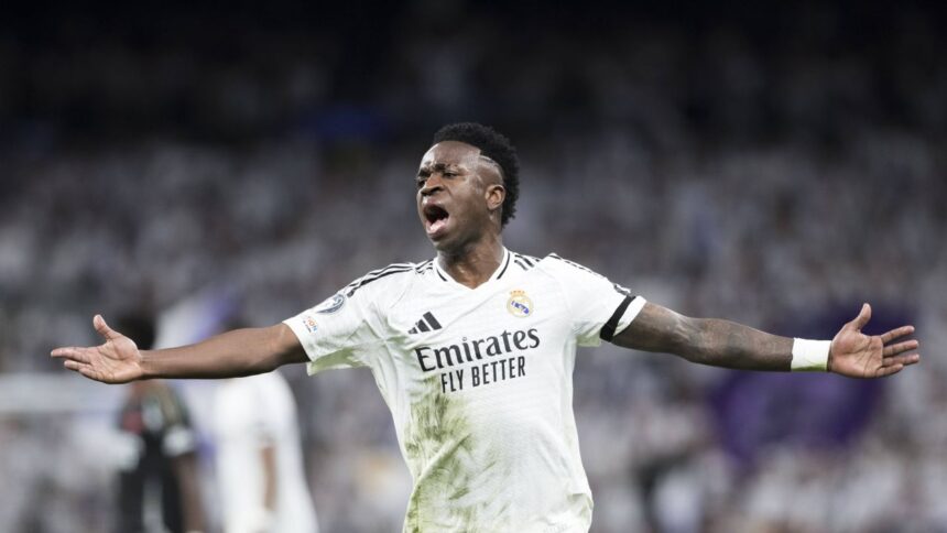vinicius a intrat in istoria lui real madrid dupa ce a marcat unicul gol al echipei sale din dubla cu arsenal 6801255ece6fe
