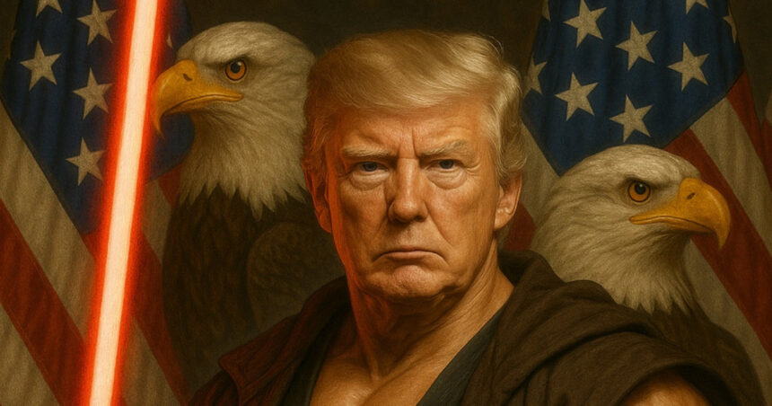 casa alba a publicat o imagine generata de inteligenta artificiala a lui trump ca jedi greseala de neiertat pentru fanii star wars 681857339372a