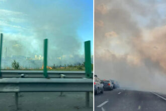 circulatie blocata pe autostrada soarelui pe sensul spre constanta din cauza unui autoturism cuprins de flacari 6814dd6b5393a