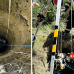 foto video misiune emotionanta de salvare la intrarea in cumpana pompierii au scos un caine dintr un canal adanc si l au redat stapanului 682c59ba0896b