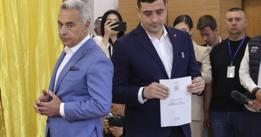 george simion a mers la vot insotit de calin georgescu presedintele aur am votat cu calin georgescu 6817073ece692