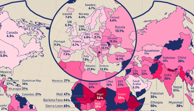 harta economiei subterane romania exact ca rusia e peste media globala si mult peste cea europeana motive birocratia si taxele mari 6829d12f076ec