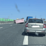 incident rutier pe a2 pe sens bucuresti constanta aproape de iesirea spre a4 una dintre benzi e blocata 6825df620148a