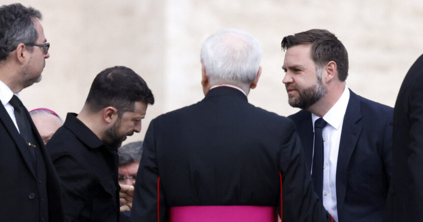 jd vance se intalneste la roma cu volodimir zelenski este prima intrevedere dupa cearta din biroul oval in februarie 6829f7502d493
