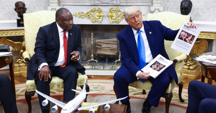 trump l a umilit pe presedintele africii de sud in biroul oval cu un clip video plin de fake news 682f56bebd84d