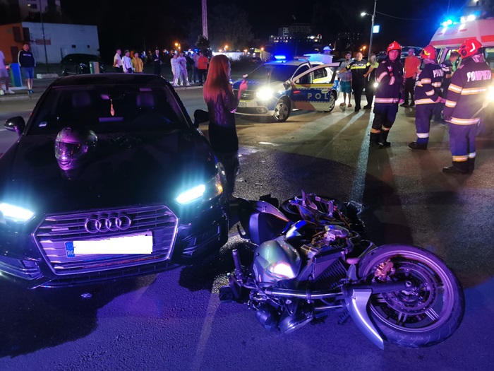 un autoturism si o motocicleta s au ciocnit in zona capitol din constanta 681e60a9b938b