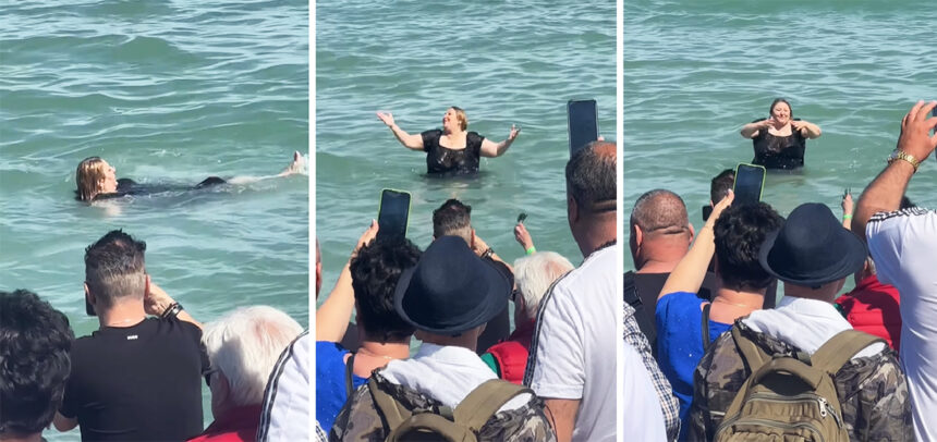 video de la baia de multime la baia in mare diana sosoaca a inotat si a facut show la neptun 681388e044d09