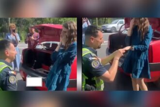 video un politist de la rutiera si a cerut iubita in casatorie intr un mod inedit iata cum a reactionat tanara 683ad6beaa987