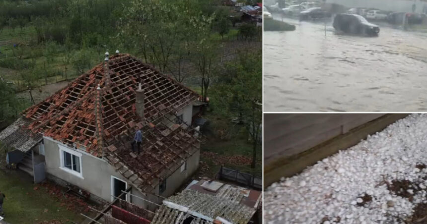 video vremea rea a facut ravagii in tara grindina si vijeliile au avariat sute de case si zeci de masini vantul a doborat mai multi copaci 681b14b12fc70