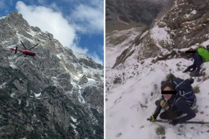 videofoto traseele montane periculoase inca avertismentul salvamontistilor dupa ce patru turisti din belgia au ramas blocati in bucegi 68308977e7d4b
