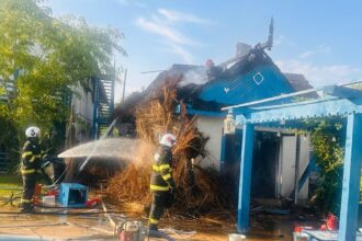 foto video a ars o pensiune din dunavatul de sus localnicii au luptat cot la cot cu pompierii sa stinga flacarile vezi aici de la ce a pornit incendiul 685ad859a38e2