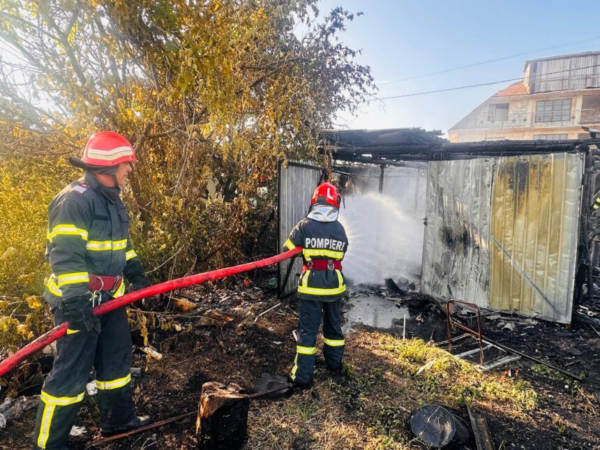 foto video incendiu in judetul tulcea au ars un garaj auto si vegetatie uscata pe 200 mp 68584e32afdc7