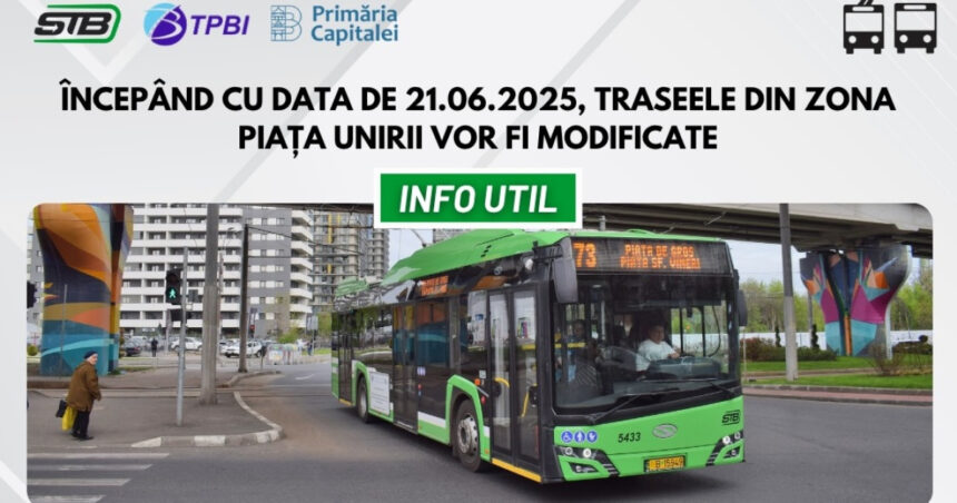 mai multe trasee ale stb se modifica incepand de sambata in zona piata unirii in capitala 685640fee9239