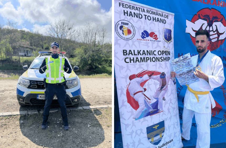 un exemplu de disciplina si ambitie politist din judetul constanta medaliat la campionatul balcanic in doua probe 6846d8216f9b9