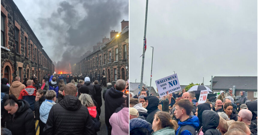 video case incendiate si violente in strada in irlanda de nord dupa ce doi baieti romani de 14 ani au fost arestati preventiv pentru viol 6847da1edc3f8