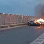 accident rutier pe o strada din constanta un sofer baut a intrat cu masina in parapet autoturismul a luat foc 6878d3e3806fa