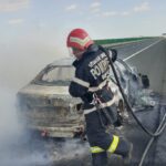 alerta un autoturism a luat foc pe a2 in zona medgidia 68669b7774962