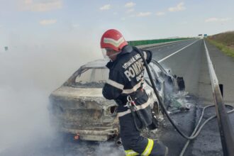 alerta un autoturism a luat foc pe a2 in zona medgidia 68669b7774962