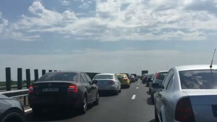 circulatia rutiera pe autostrada soarelui oprita in apropiere de medgidia 68793a8d7dbc3
