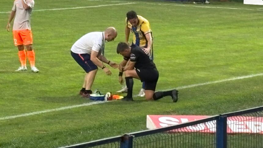 exclusiv accidentare socanta cum a ajuns adrian vornicu sa isi disloce cotul in timpul meciului metaloglobus petrolul 6883d86974fa5