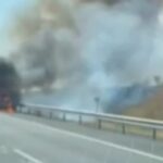 o masina a luat foc pe autostrada a2 bucuresti constanta 68669edcbd0fb