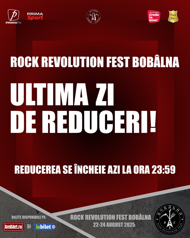 prinde reducerile la biletele pentru rock revolution fest bobalna 688ae2ec75185