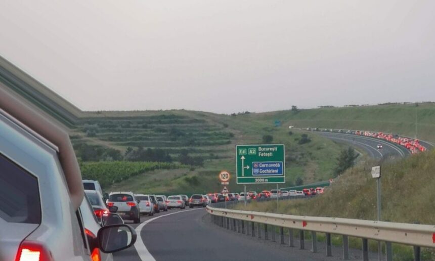 trafic rutier ingreunat pe autostrada a2 bucuresti constanta in apropiere de cernavoda 6874832b44a86