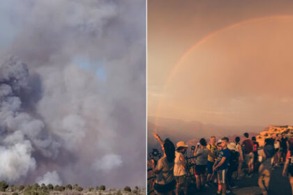 turisti evacuati din marele canion incendiu puternic provocat de un fulger alerta de canicula peste 46c la umbra in north rim 6871702026f0e