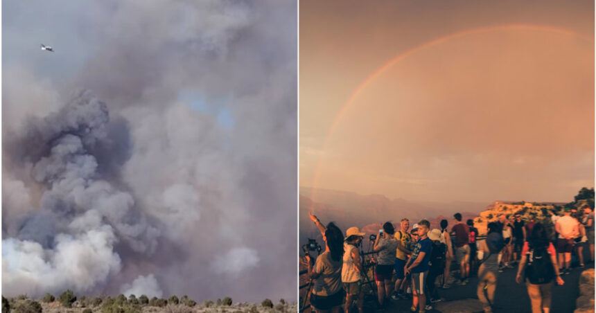 turisti evacuati din marele canion incendiu puternic provocat de un fulger alerta de canicula peste 46c la umbra in north rim 6871702026f0e