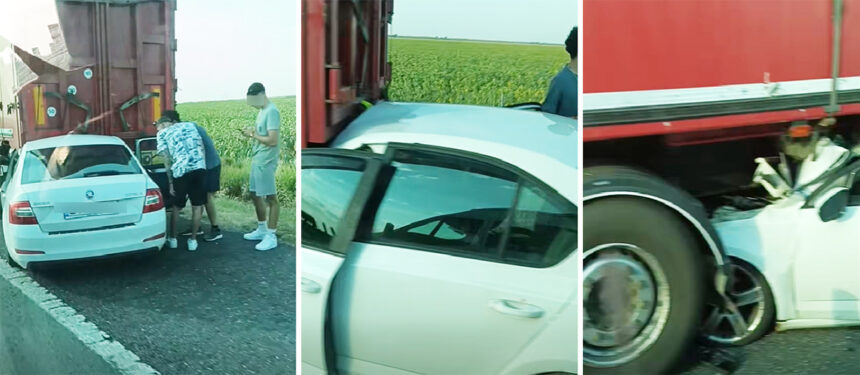 video accident spectaculos pe autostrada a2 pe sensul bucuresti constanta traficul este restrictionat 686e1666e2075
