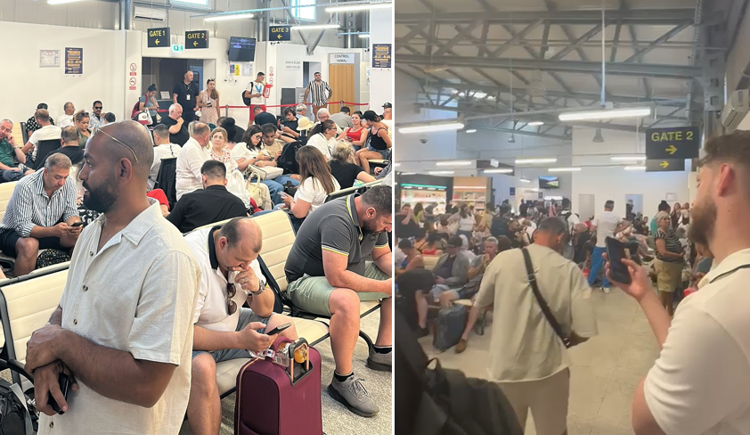 video aglomeratie mare in terminalul plecari de pe aeroportul international mihail kogalniceanu constanta pasagerii reclama aerul irespirabil din incinta 6873f11049a15