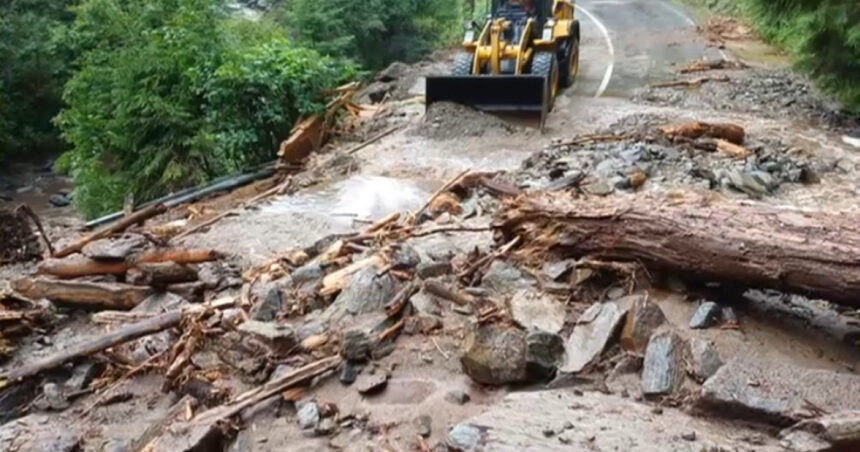 video blocaj pe transfagarasan in urma unei viituri soseaua s a umplut cu bucati de copaci si pietre 68767d0e71e3a