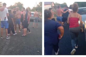video exclusiv bataie ca n vestul salbatic din cauza unei porti de fotbal ce ocupa strada 6882142120e73