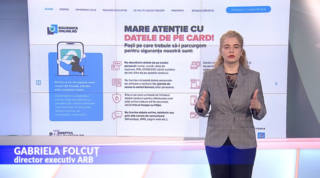 video gabriela folcut director executiv arb bancile nu vor cere niciodata informatii privind parolele de acces la contul bancar 68884f238c150