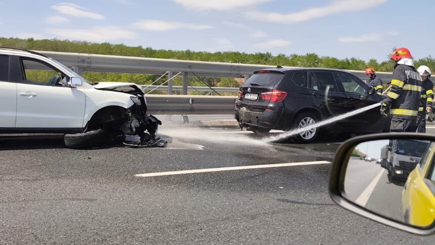 doua accidente rutiere in lant pe autostrada a2 la kilometrul 161 sens bucuresti 17 persoane au fost implicate 6895da66ca089