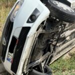 doua autoturisme s au ciocnit pe dj 229 aproape de hanul kartali una dintre masini s a rasturnat 688f950458a5c