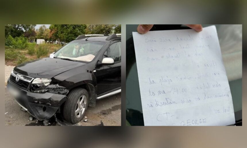 eforie un sofer si a gasit masina lovita dar a avut parte de o surpriza ce mesaj i a lasat presupusul autor 68a8b0ecc75e4
