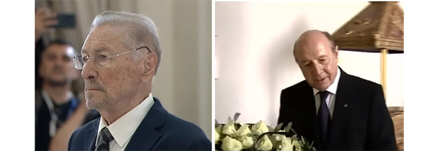 fostii presedinti emil constantinescu si traian basescu i au adus un ultim omagiu lui ion iliescu 689335415c0e9