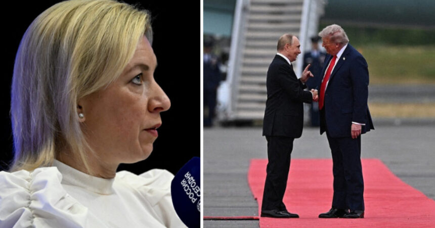 galerie foto zaharova ironizeaza presa occidentala dupa ce trump l a primit pe putin cu covor rosu in alaska se afla intr o frenezie totala 68a029244f99c