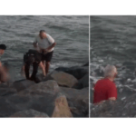 video constanta doua persoane care fusesera luate de curenti in largul marii salvate de jandarmi 689e3dd1a4f36
