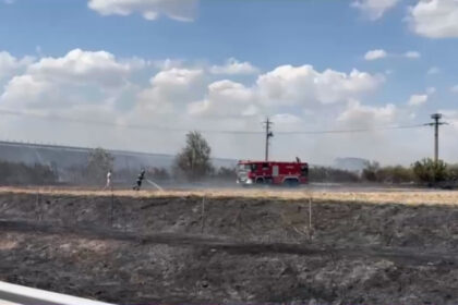 video incendiu in zona autostrazii a2 bucuresti constanta anuntul igpr 6892131058ec4