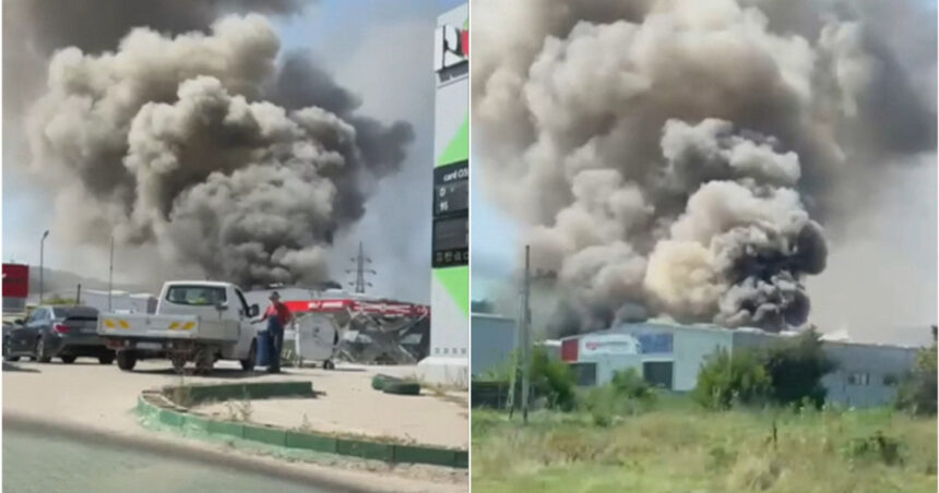 video pericol de explozie in iasi incendiu puternic langa o benzinarie autoritatile au emis un mesaj ro alert 689f1b0645c8a
